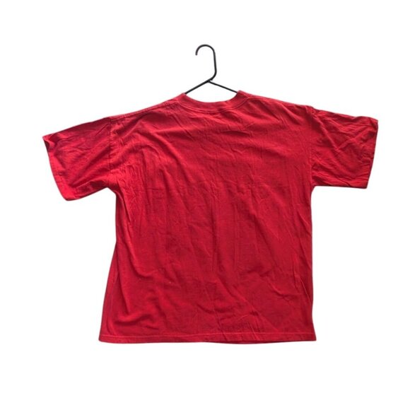 Vintage T-shirt 90s San Francisco 49ers Men's Large Spell Out Shirt Red - Picture 2 of 5